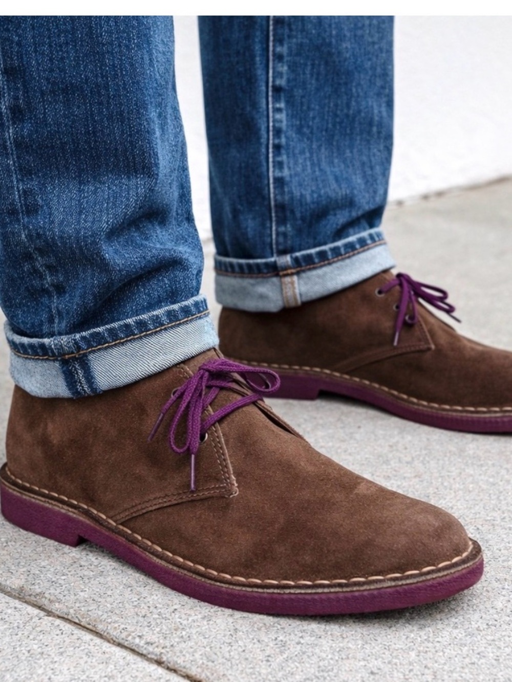 Wally Walker Men’s Desert Chukka Boots Size 44/Us 10.5-11 Made in Italy